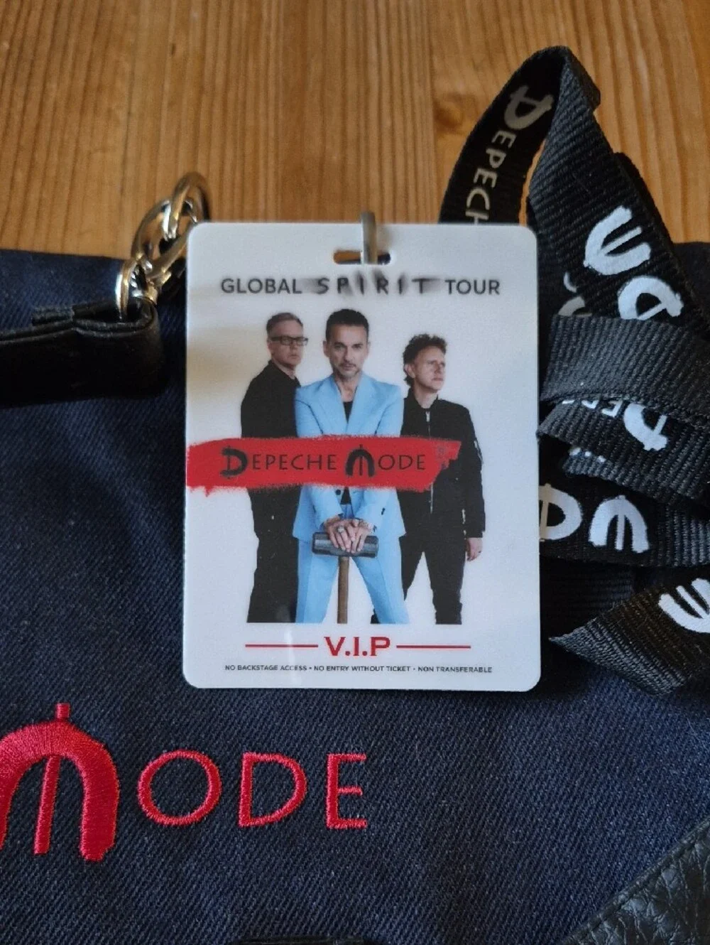 Navy & Black Canvas Laptop Messenger Bag From GLOBAL SPIRIT TOUR OF DEPECHE MODE